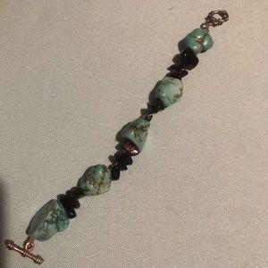 Turquoise and black bracelet